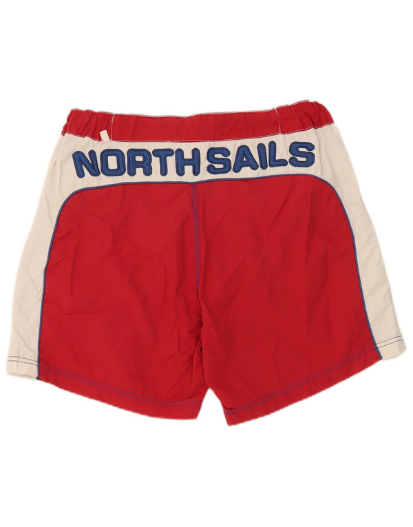 North Sails Mens Swimming Shorts Medium  Red Colourblock Polyamide