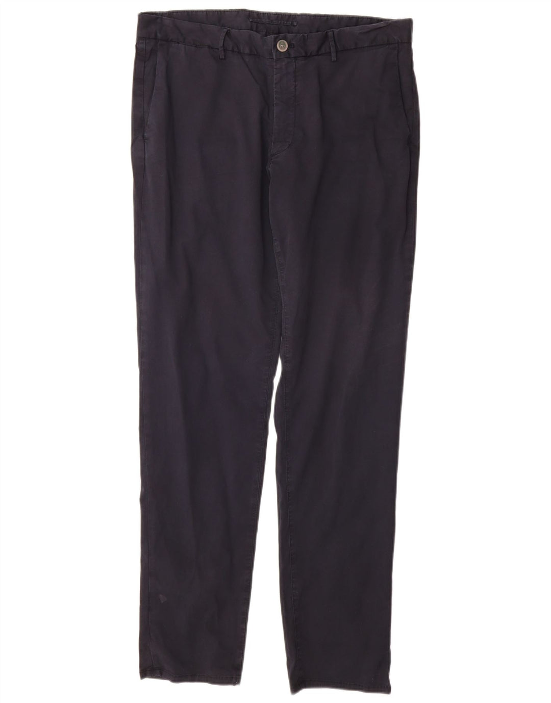 MASSIMO DUTTI Mens Slim Fit Chino Trousers EU 44 Large W34 L32 Navy Blue