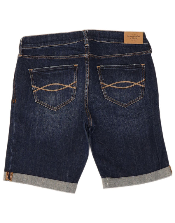 Abercrombie & Fitch Womens Denim Shorts US 4 Small W27 Navy Blue Cotton