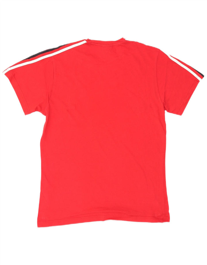 LOTTO Mens Graphic T-Shirt Top IT 48 Medium Red Cotton