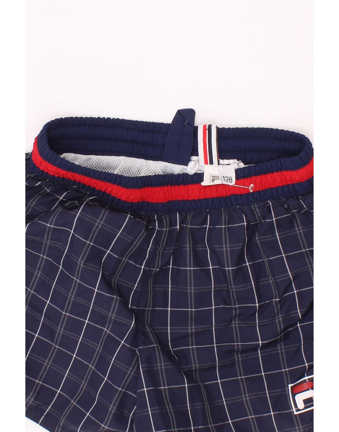 Fila Boys Swimming Shorts 7-8 Years Navy Blue Check