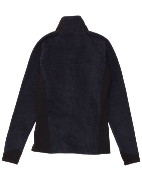 Kappa Womens Fleece Jacket UK 6 XS Navy Blue Colourblock