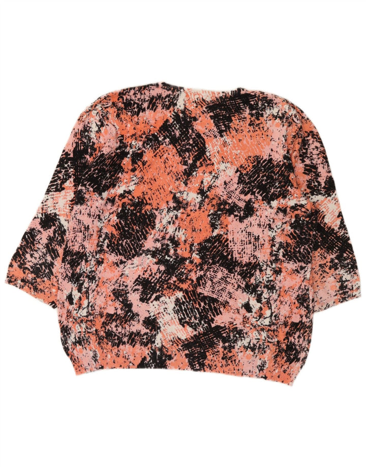 Marks & Spencer Womens Abstract Pattern Crew Neck Jumper Sweater UK 16 Larg
