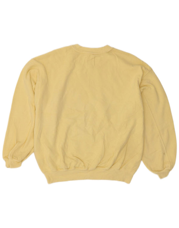 Billabong Womens Graphic Oversized Sweatshirt Jumper UK 14 Medium Yellow