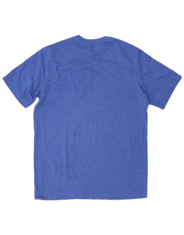 Champion Mens Regular Graphic T-Shirt Top Medium Blue