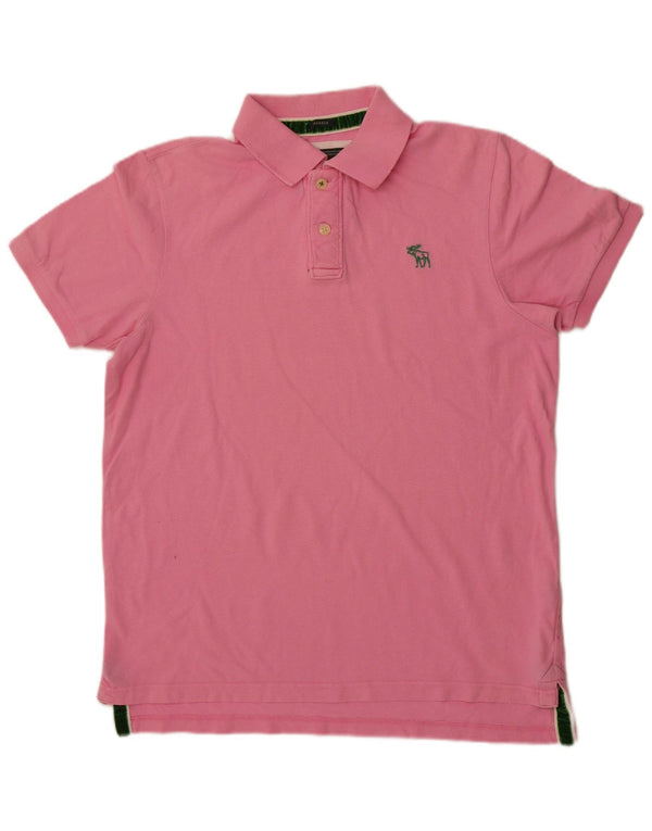 Abercrombie & Fitch Mens Muscle Polo Shirt XL Pink Cotton