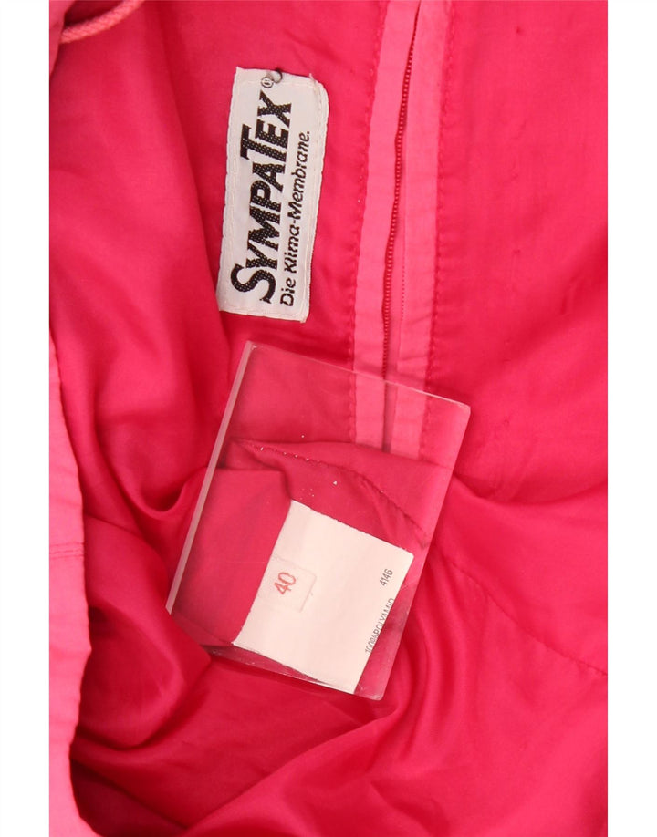 SYMPATEX Womens Oversized Windbreaker Coat EU 40 Medium Pink Polyamide