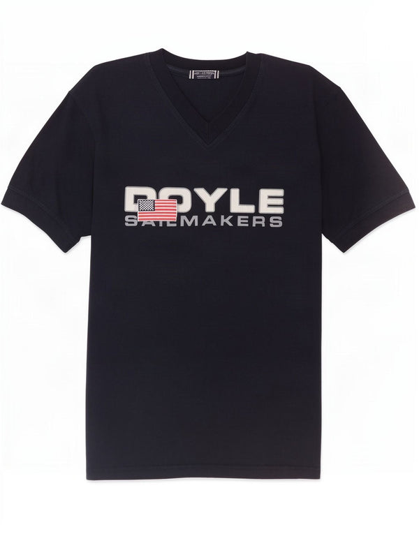 Doyle Mens Graphic T-Shirt Top XL Navy Blue Cotton