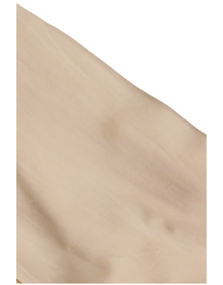 Vintage Womens Shirt Blouse IT 46 Large Beige Silk