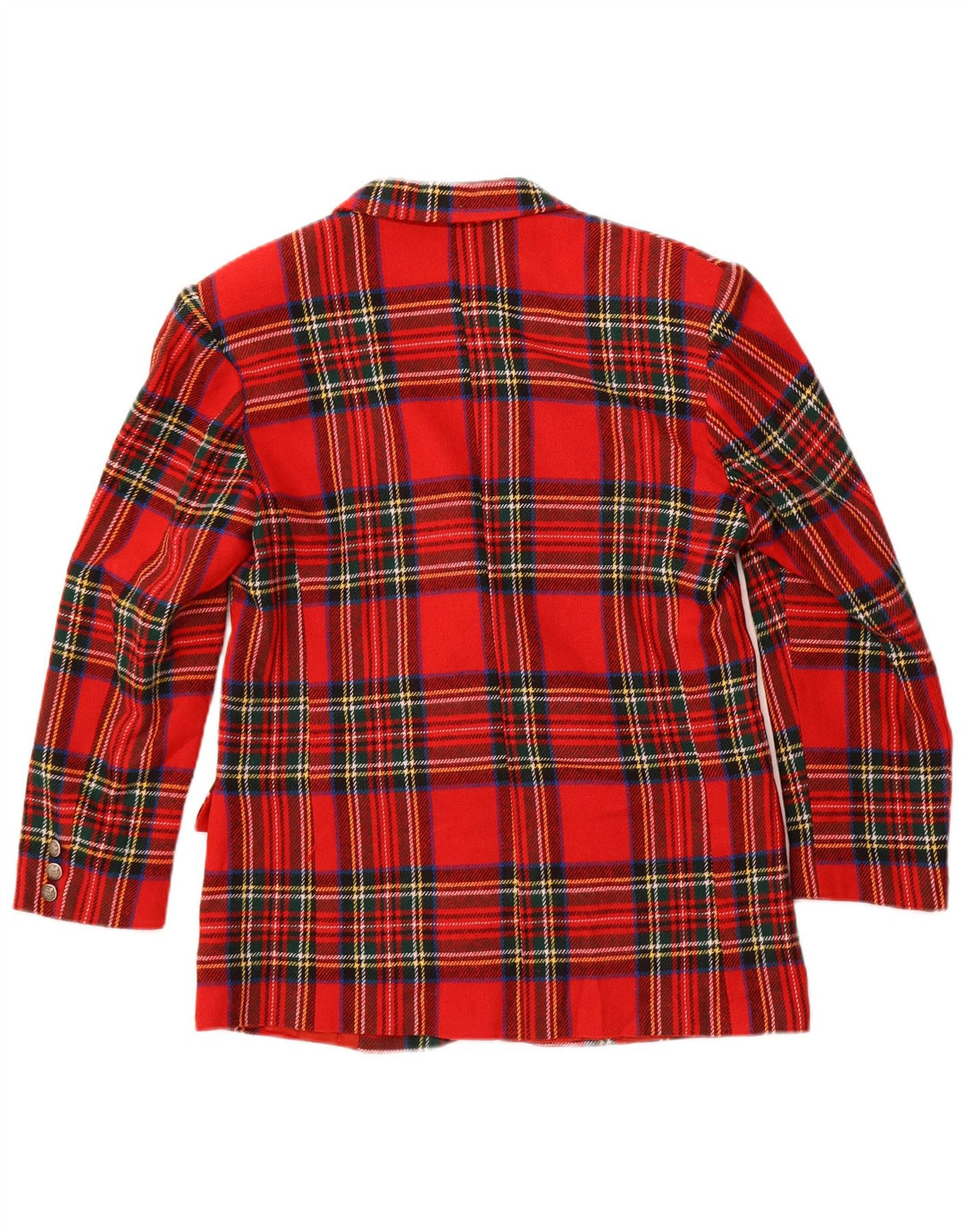 Vintage Womens 2 Button Blazer Jacket IT 44 Medium Red Check Wool