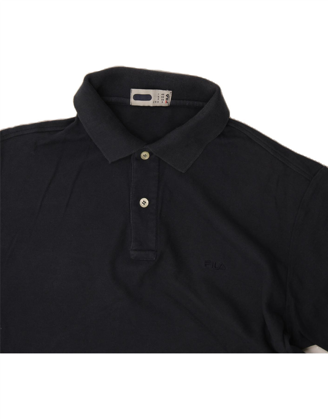 FILA Mens Polo Shirt Small Navy Blue Cotton Vintage Fila and Second-Hand Fila from Messina Hembry 