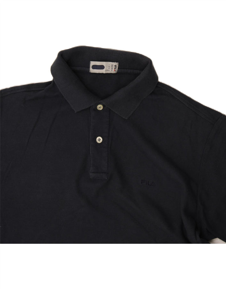 FILA Mens Polo Shirt Small Navy Blue Cotton Vintage Fila and Second-Hand Fila from Messina Hembry 