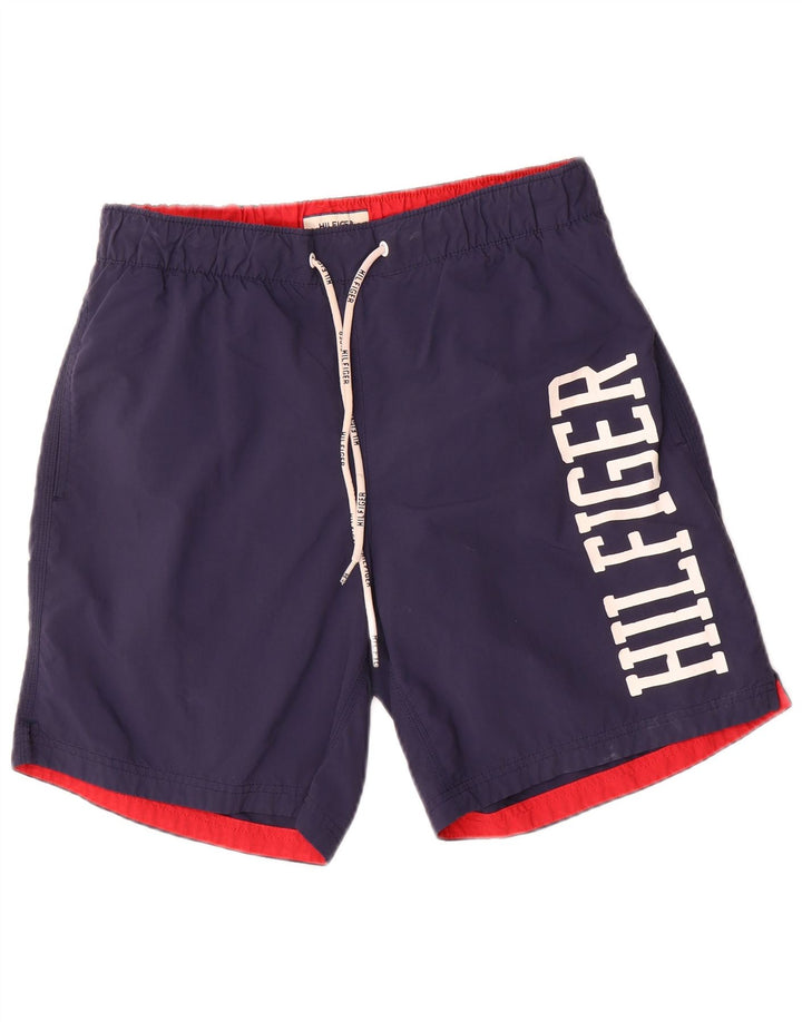 Tommy Hilfiger Mens Graphic Swimming Shorts Medium Navy Blue