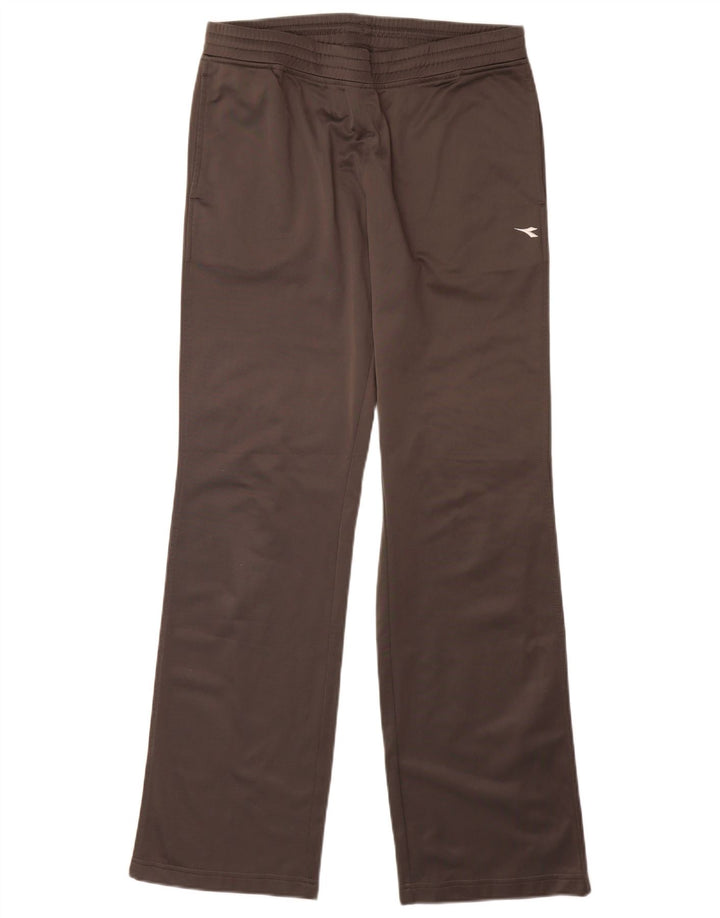 DIADORA Womens Tracksuit Trousers UK 12 Medium  Grey Polyester