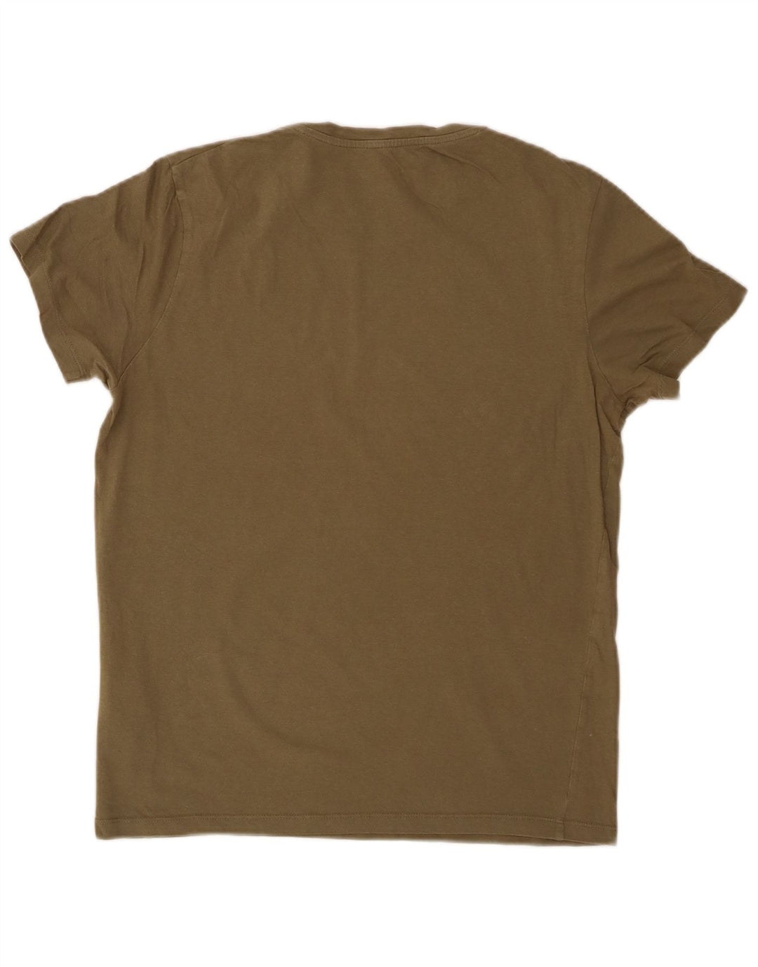 JACK & JONES Mens T-Shirt Top Medium Khaki Cotton