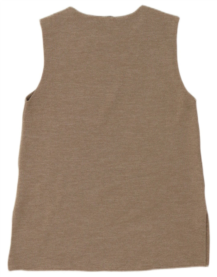 Zara Womens Vest Top UK 10 Small Beige