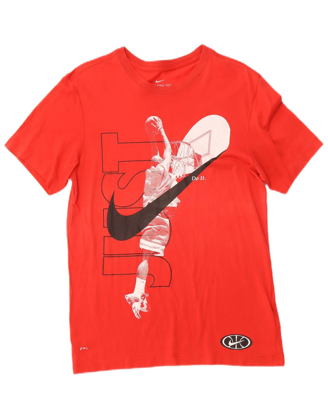 NIKE Mens Dri Fit Graphic T-Shirt Top Small Red Cotton