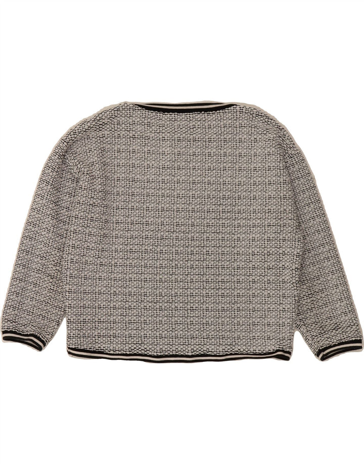 FRENCH CONNECTION Womens Boat Neck Jumper Sweater UK 14 Medium Grey Vintage French Connection and Second-Hand French Connection from Messina Hembry 