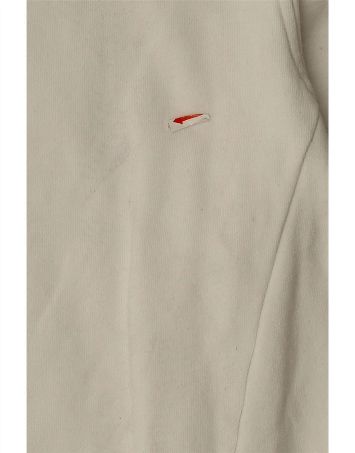 LIU JO Mens Graphic Hoodie Jumper Medium White Cotton