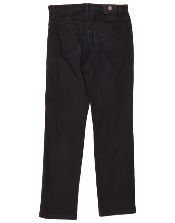 TRUSSARDI Mens Straight Casual Trousers IT 48 Medium W32 L33 Navy Blue