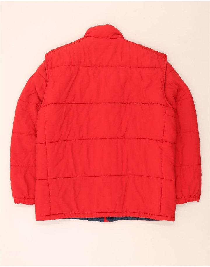 BRUGI Mens Padded Jacket IT 50 Large Red Polyamide