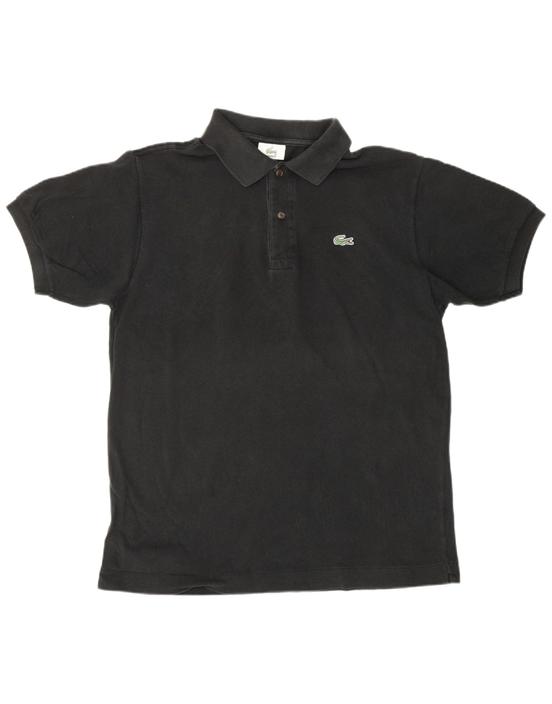 LACOSTE Mens Polo Shirt Size 4 Medium Black Cotton
