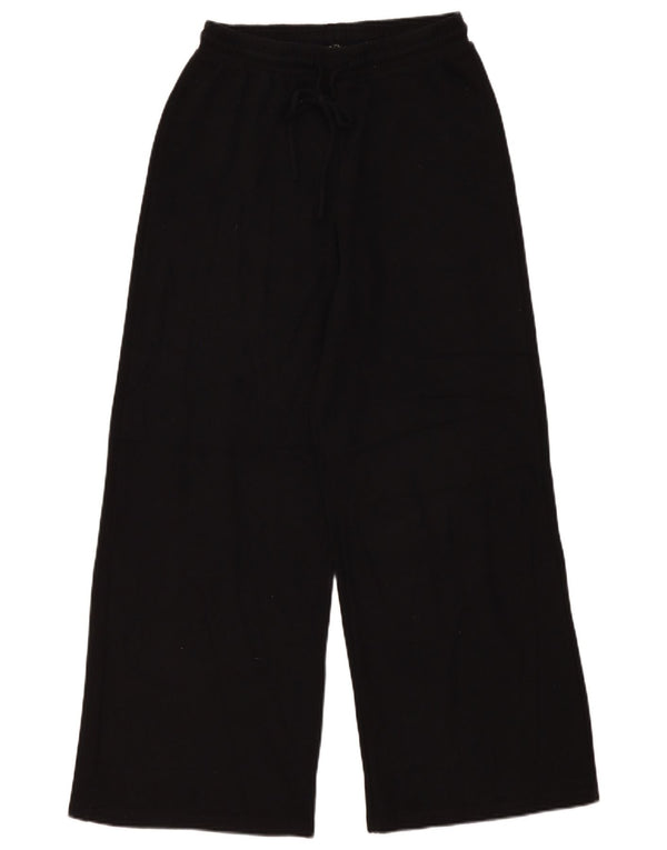 Zara Womens Wide Leg Casual Trousers Medium W28 L30 Black Cotton