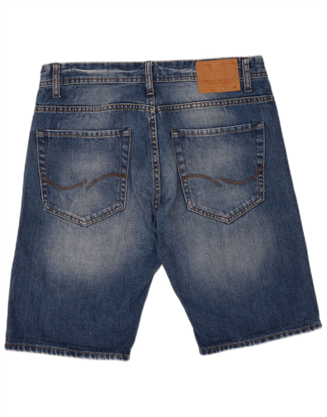 Jack & Jones Mens Denim Shorts Medium W32 Blue Cotton