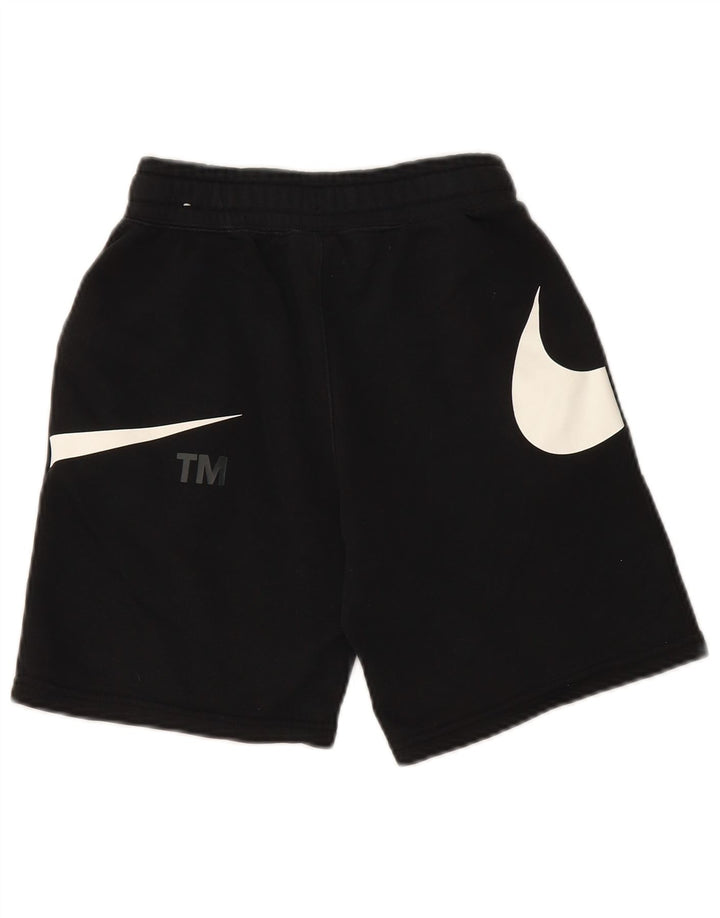 NIKE Boys Graphic Sport Shorts 10-11 Years Medium Black Cotton