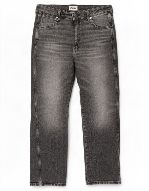 Wrangler Mens Relaxed Fit Straight Jeans W34 L30 Grey Cotton
