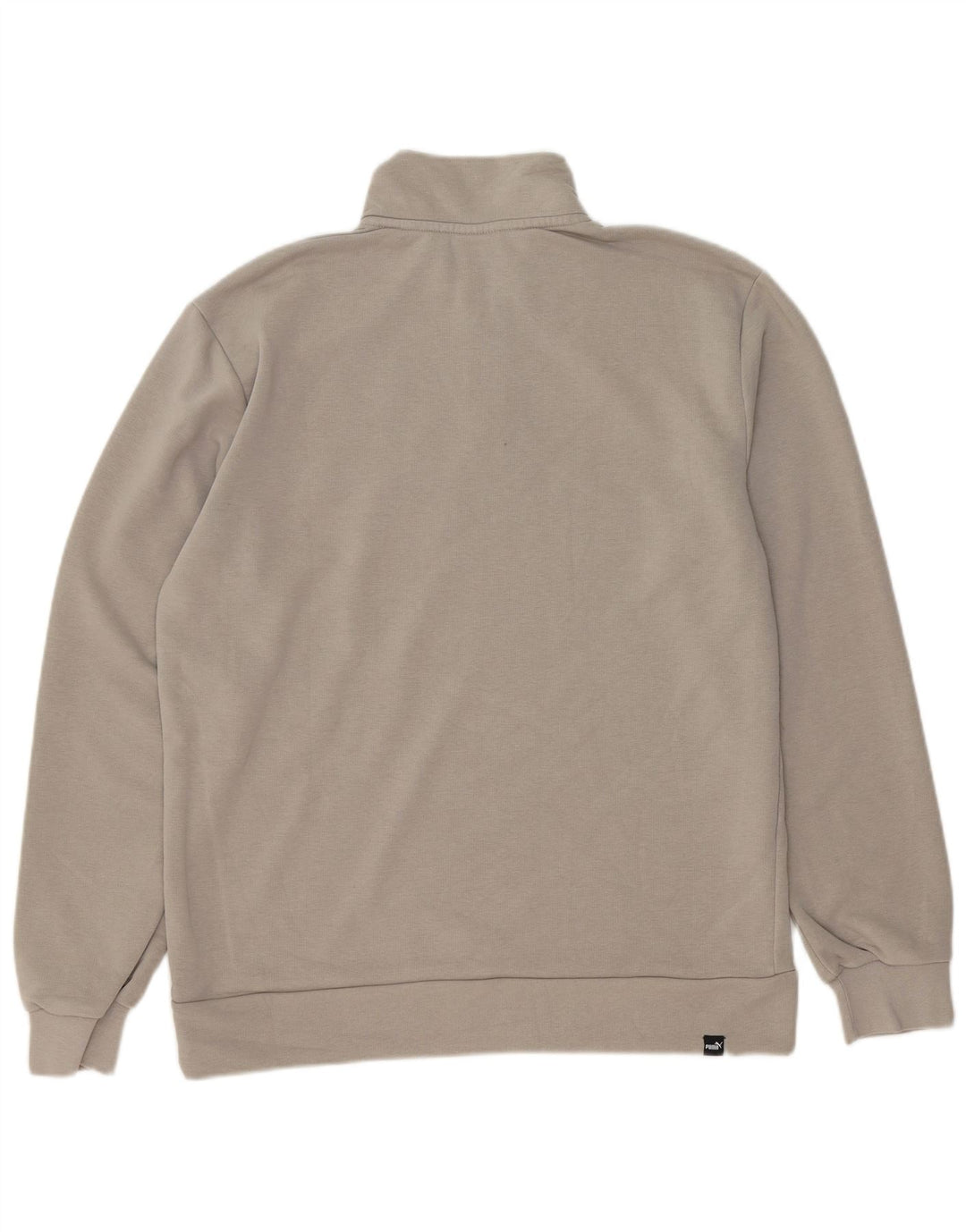 Puma Mens Zip Neck Sweatshirt Jumper Medium Grey