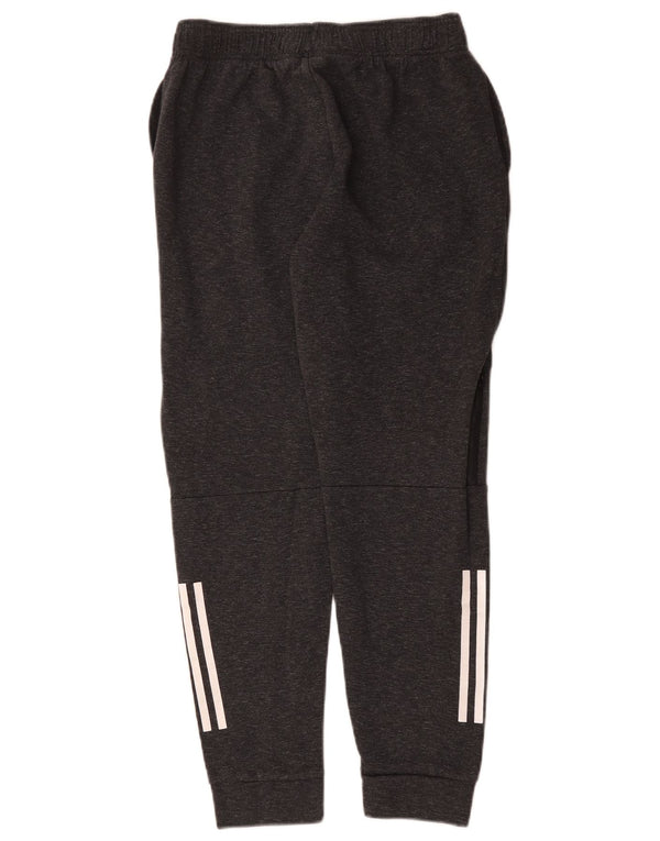 Adidas Boys Tracksuit Trousers Joggers 13-14 Years  Grey Cotton