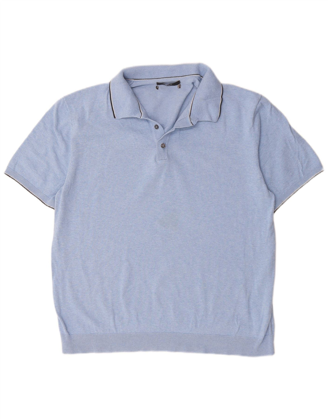 Marks & Spencer Mens Polo Shirt Medium Blue Cotton