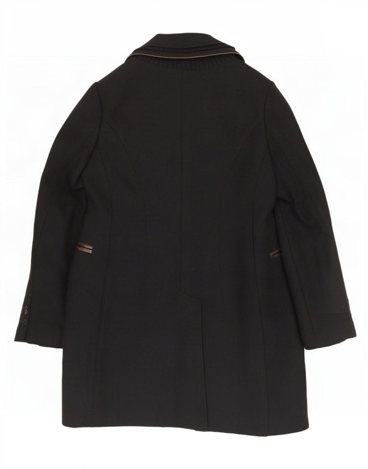 Mabrun Womens Overcoat IT 48 XL Black Virgin Wool