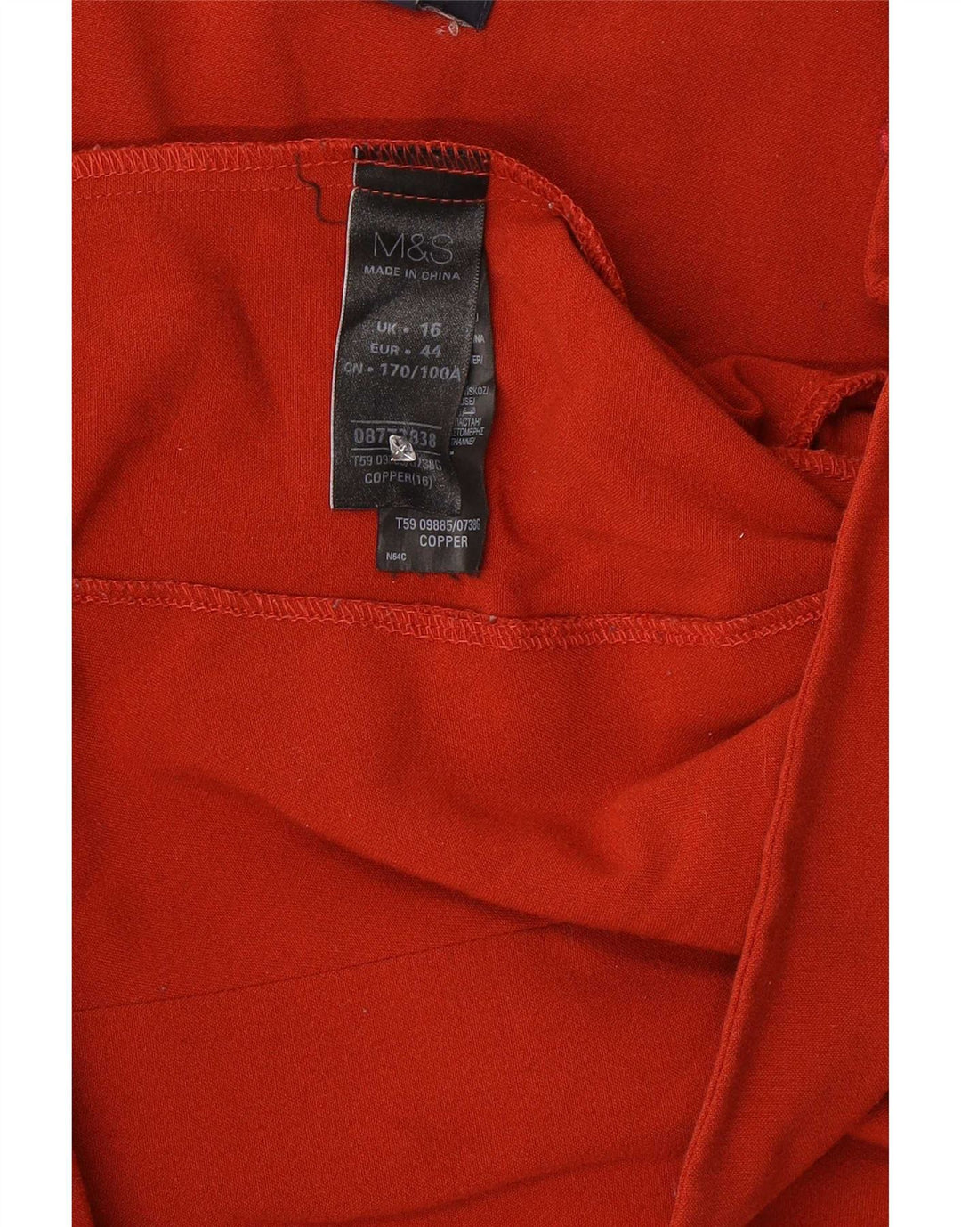 Marks & Spencer Womens Open Blazer Jacket UK 16 Large Orange Polyester