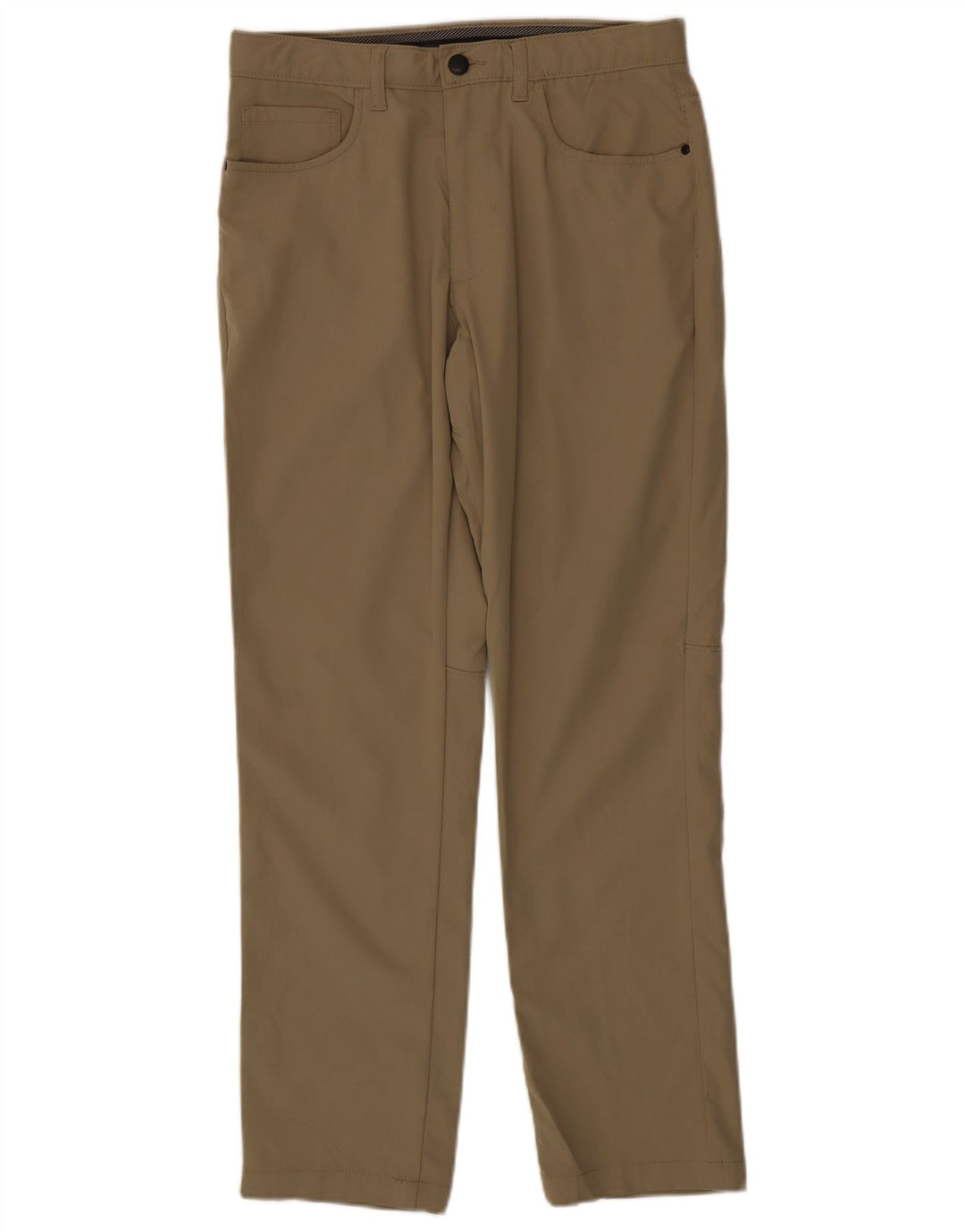 Lee Mens Straight Casual Trousers W32 L32 Beige Polyester