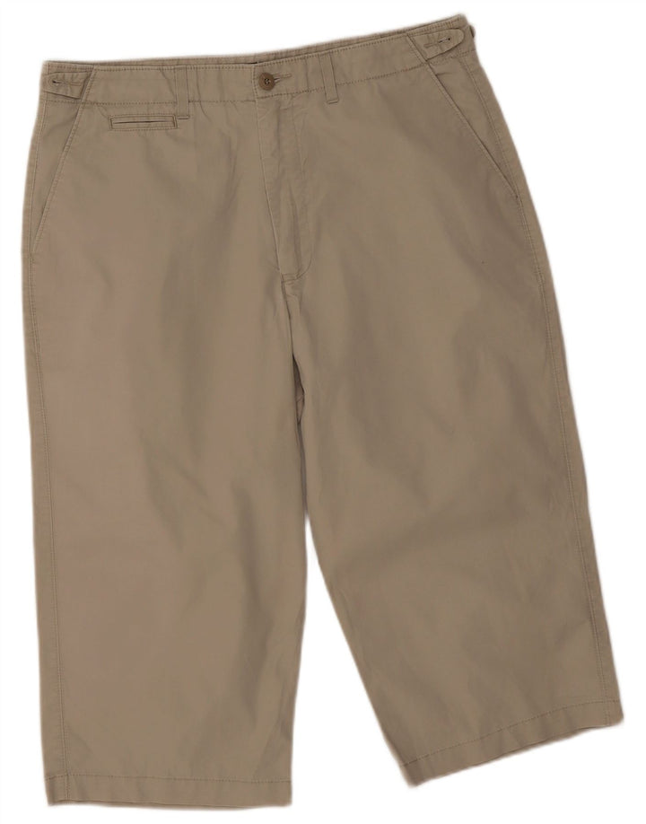 Marks & Spencer Mens Blue Harbour Bermuda Shorts W34 Large Beige Cotton