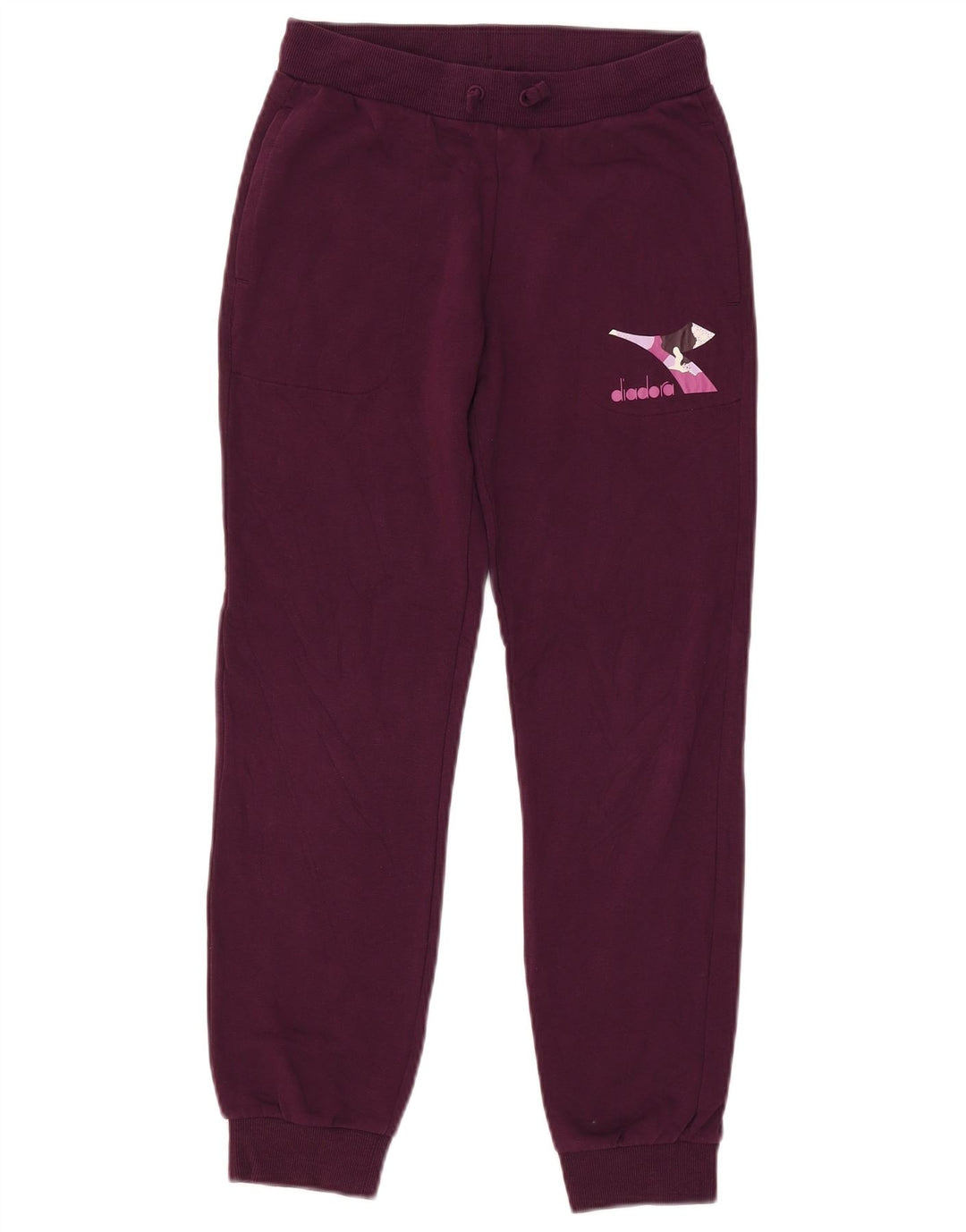 DIADORA Womens Tracksuit Trousers Joggers UK 18 XL  Purple Camouflage