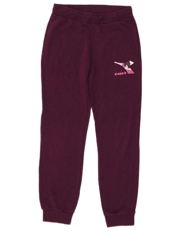 DIADORA Womens Tracksuit Trousers Joggers UK 18 XL  Purple Camouflage