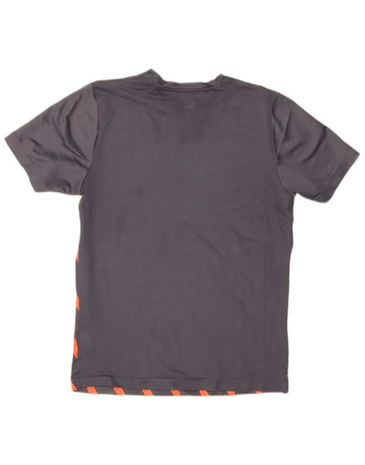 Puma Mens T-Shirt Top Small Grey Striped Polyester