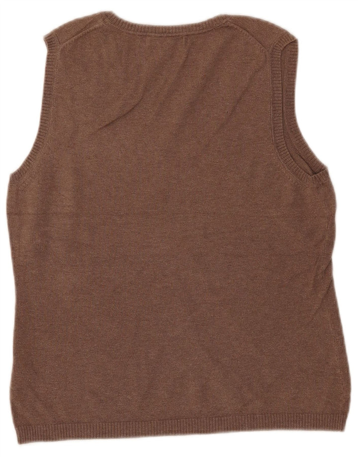 Boden Womens Vest Tank Top UK 12 Medium Brown Cotton
