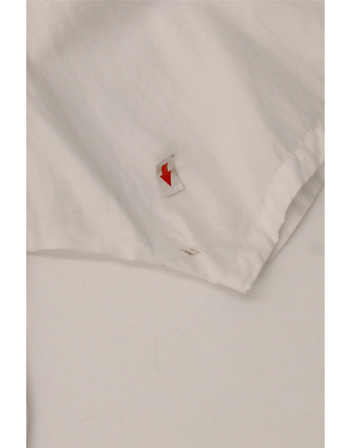 Vintage Womens Short Sleeve Shirt Blouse UK 12 Medium White