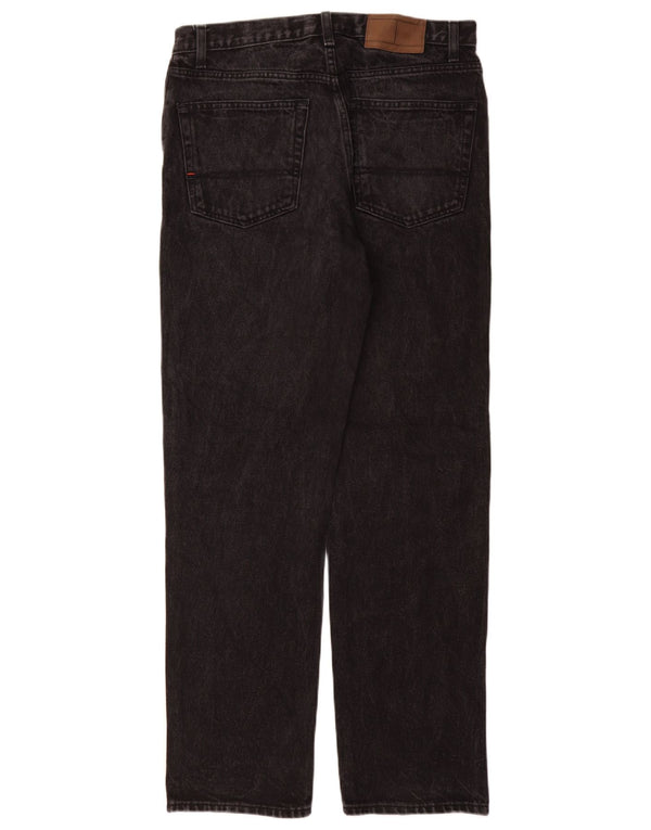 Tommy Hilfiger Mens Straight Jeans W32 L32 Black Cotton