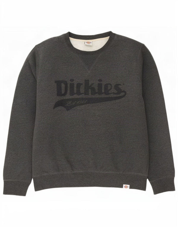 Dickies Mens Graphic Sweatshirt Jumper Large Grey Cotton