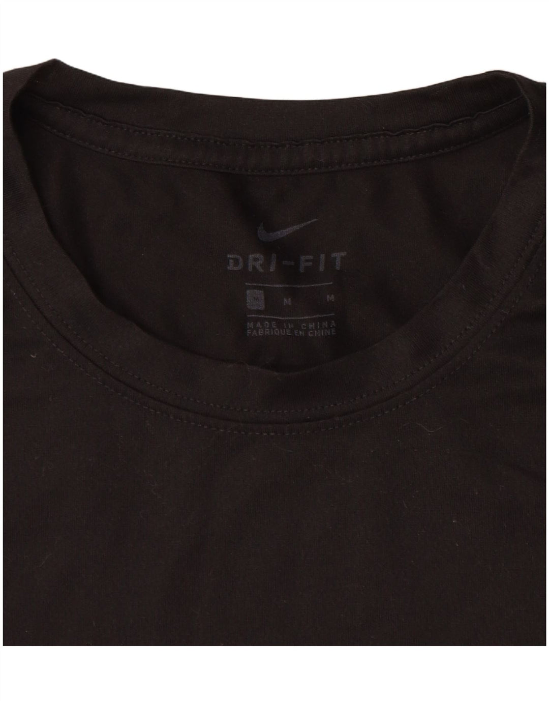 Nike Mens Dri Fit T-Shirt Top Medium Black Polyester