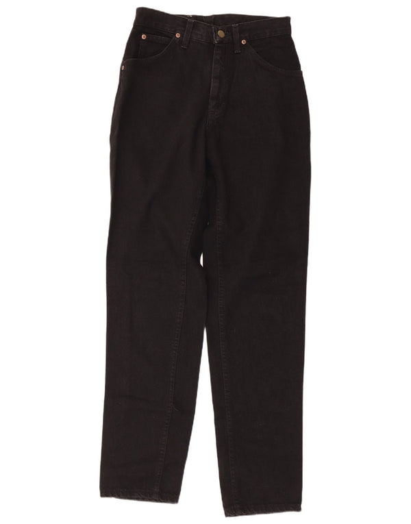 LEE Womens High Waist Tapered Jeans W28 L33 Black Cotton