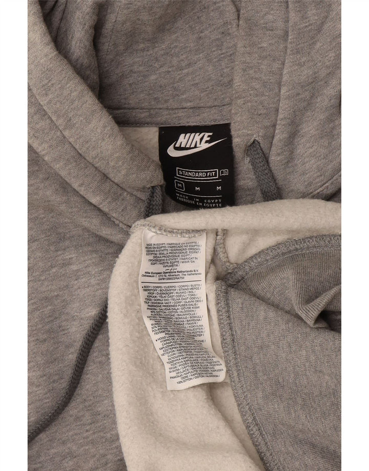 Nike Mens Graphic Standard Fit Hoodie Jumper Medium Grey Flecked Cotton