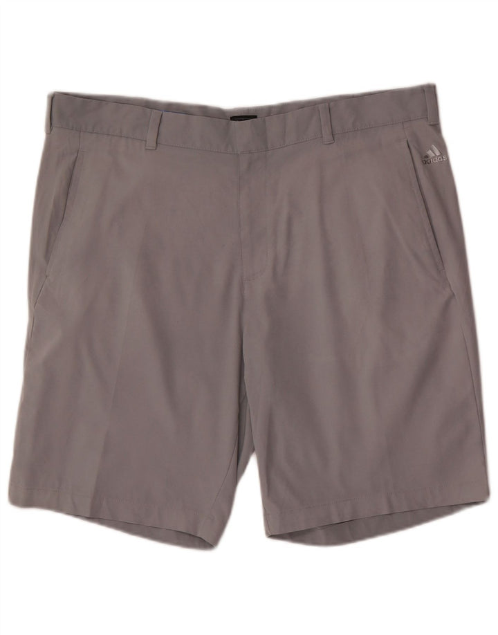 Adidas Mens Chino Shorts W38 XL Grey Polyester