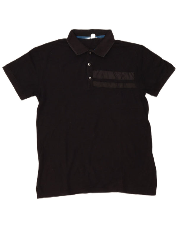 Calvin Klein Mens Polo Shirt Small Black Cotton