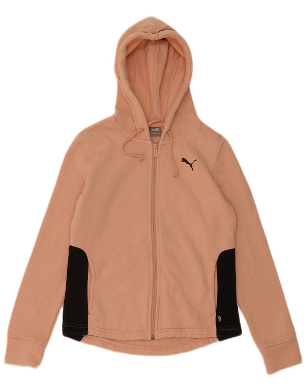 Puma Womens Zip Hoodie Sweater UK 12 Medium Pink